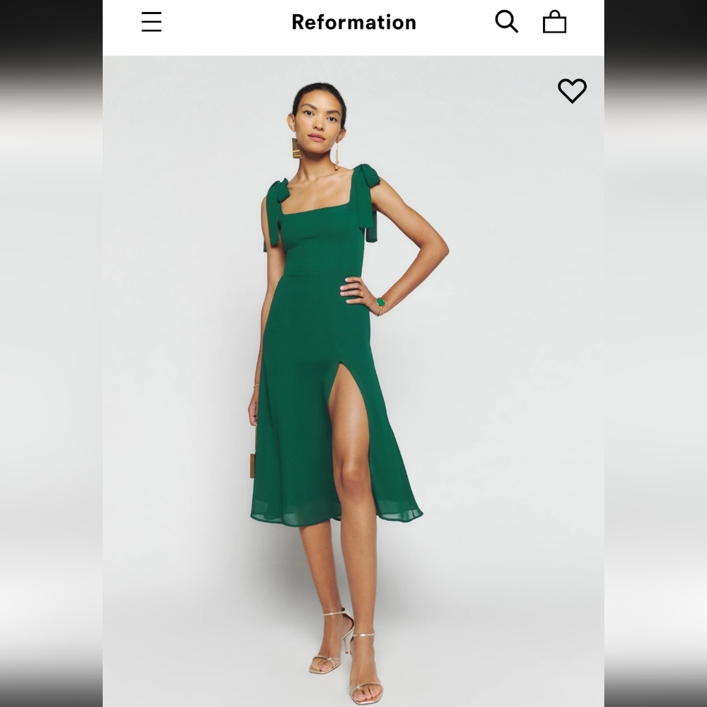 Reformation Twilight Dress in Green
